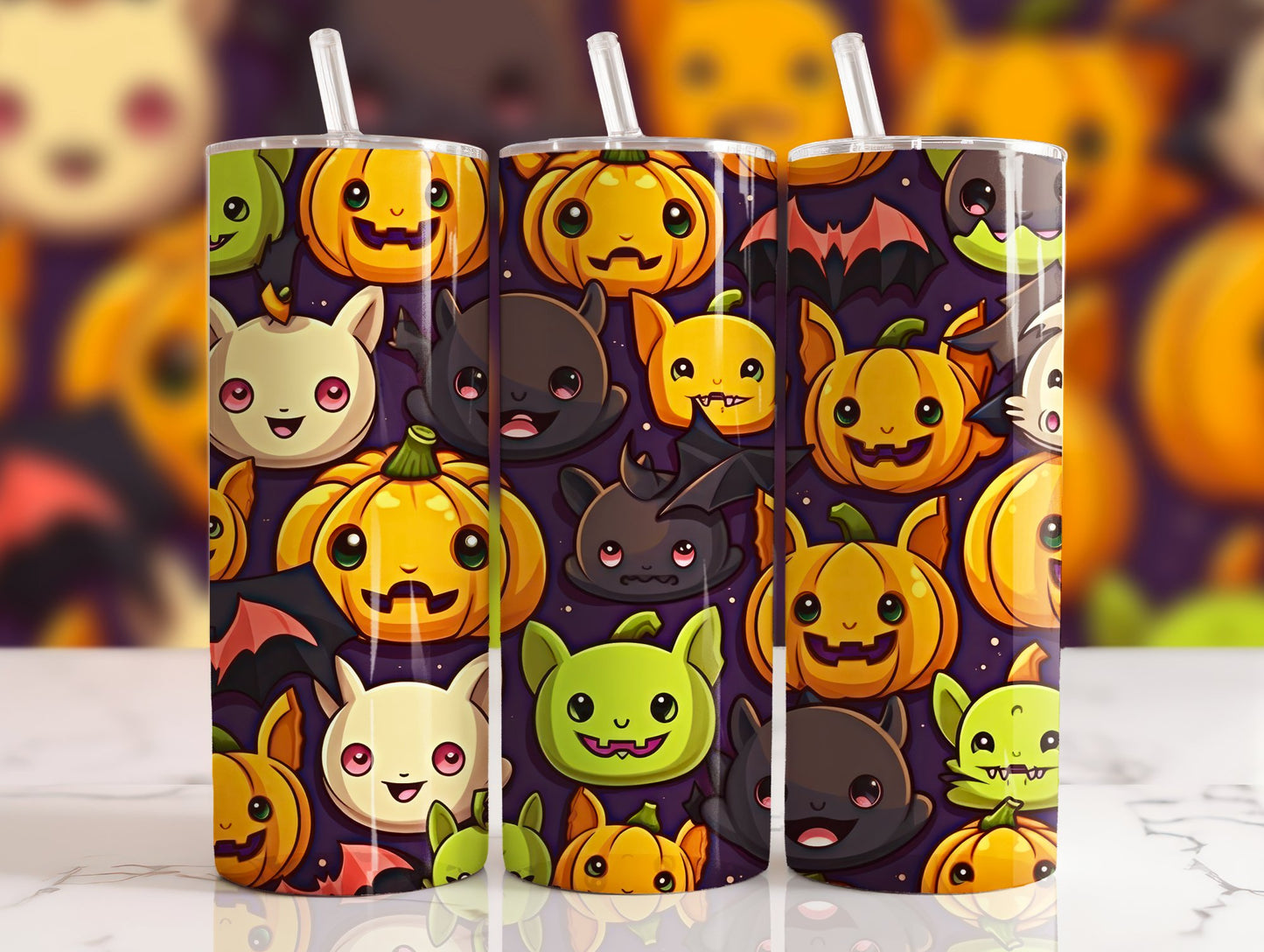 Cute Halloween Mashup Sublimation 20oz Tumbler