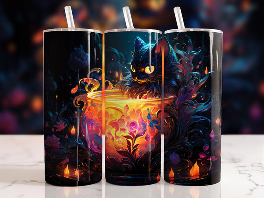 Trippy Kitty Cauldron Sublimation 20oz Tumbler