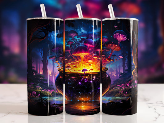 Magical Mushie Cauldron Sublimation 20oz Tumbler