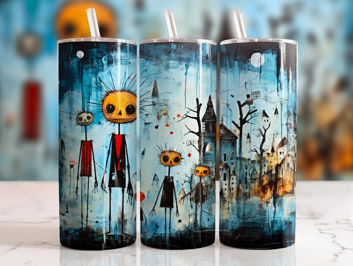 Creepy Stick People Sublimation 20oz Tumbler