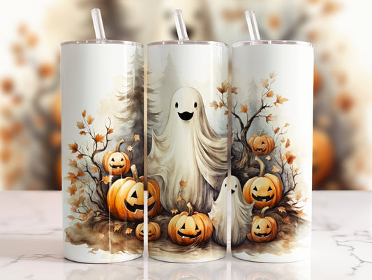 Ghost Watercolor Sublimation 20oz Tumbler