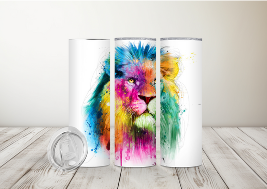 Artistic Lion Front Sublimation 20 oz Tumbler