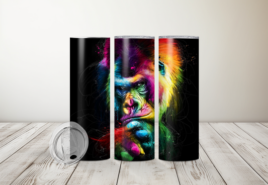 Artistic Gorilla Sublimation 20oz Tumbler