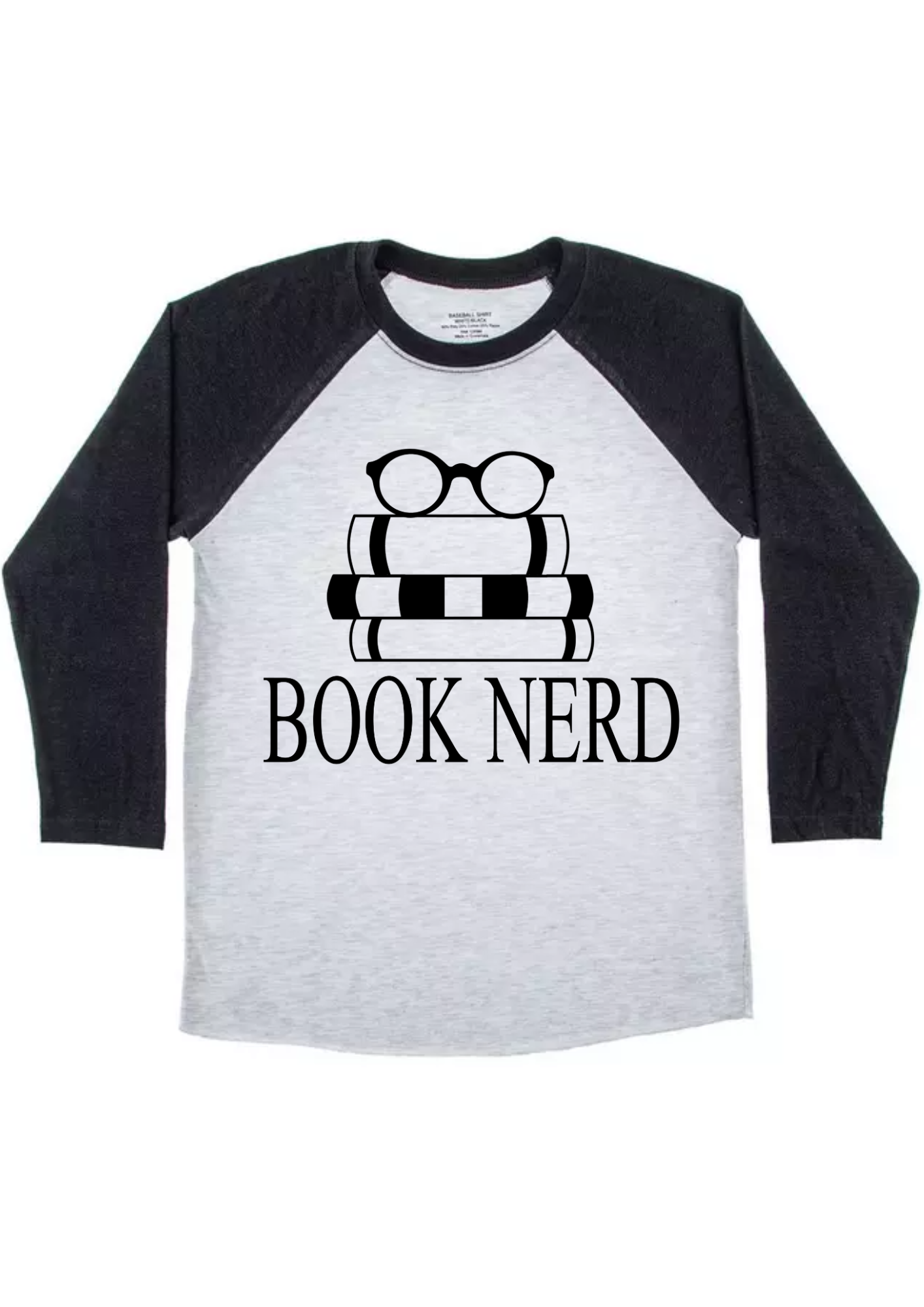 Book Nerd Baseball TriBlend Sublimated T-shirt