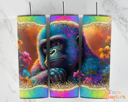 Neon Gorilla Sublimated 20oz Skinny Tumbler