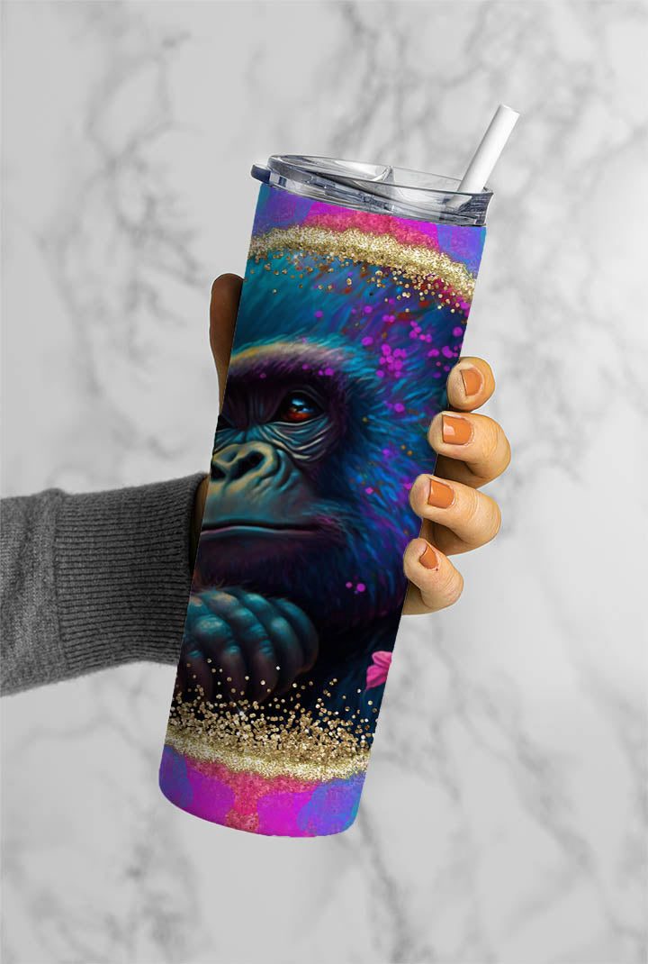 Neon Gorilla Sublimated 20oz Skinny Tumbler