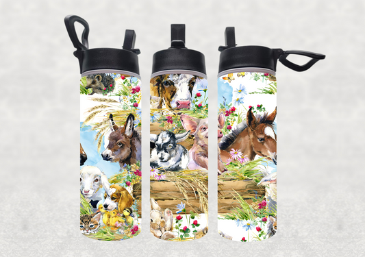 Farm Life Sublimation 22oz Water Bottle