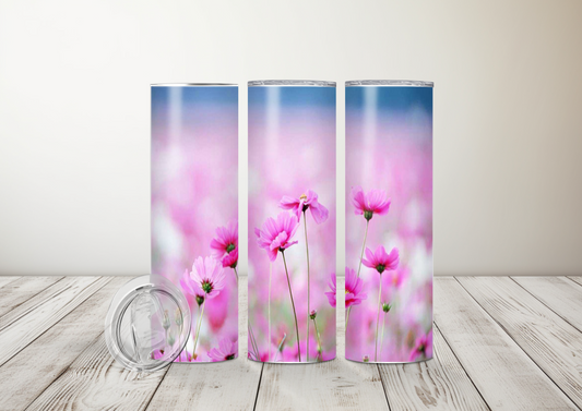 Floral Sublimated 20oz Skinny Tumbler