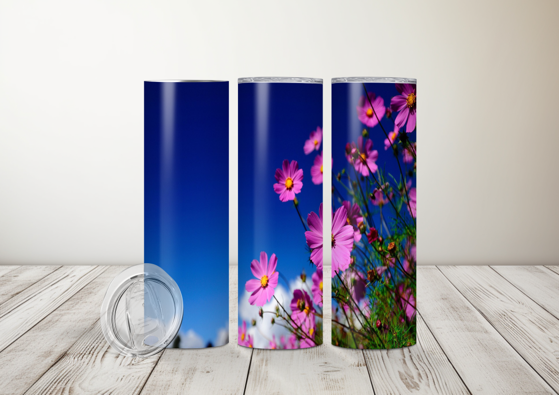 Floral Sublimated 20oz Skinny Tumbler