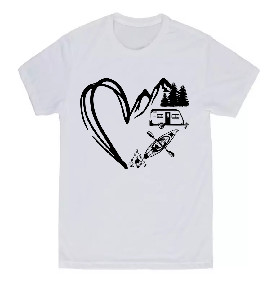 Heart, Camper, Fire TriBlend Sublimated T-shirt