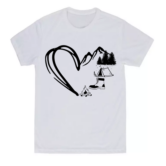 Heart, Tent, Boot, Fire  TriBlend Sublimated T-shirt