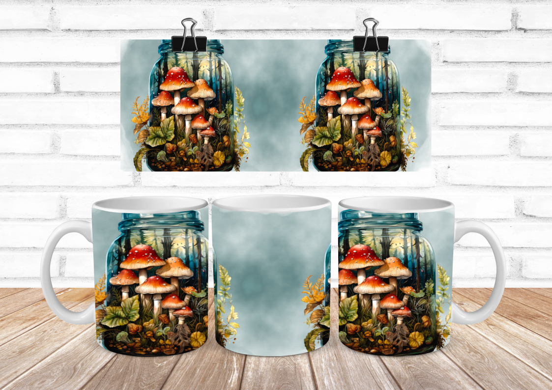 Jar of Mushrooms Coffee Mug 11oz