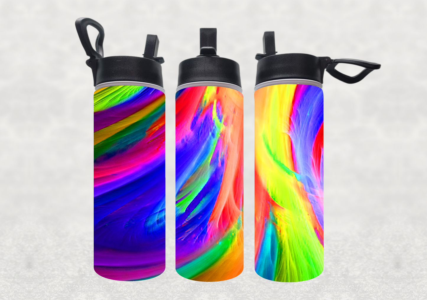 Rainbow Flow Sublimation 22oz Water Bottle