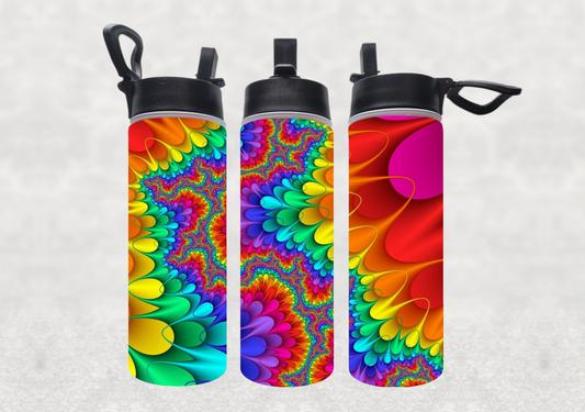 Rainbow Oil Sublimation 22oz Water Bottle