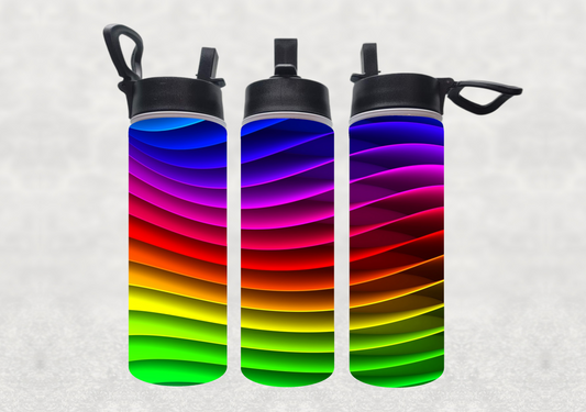 Rainbow Sublimation 22oz Water Bottle