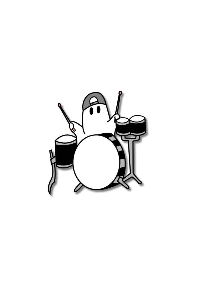 Set of 6 Stickers Ghost Band Member Collection