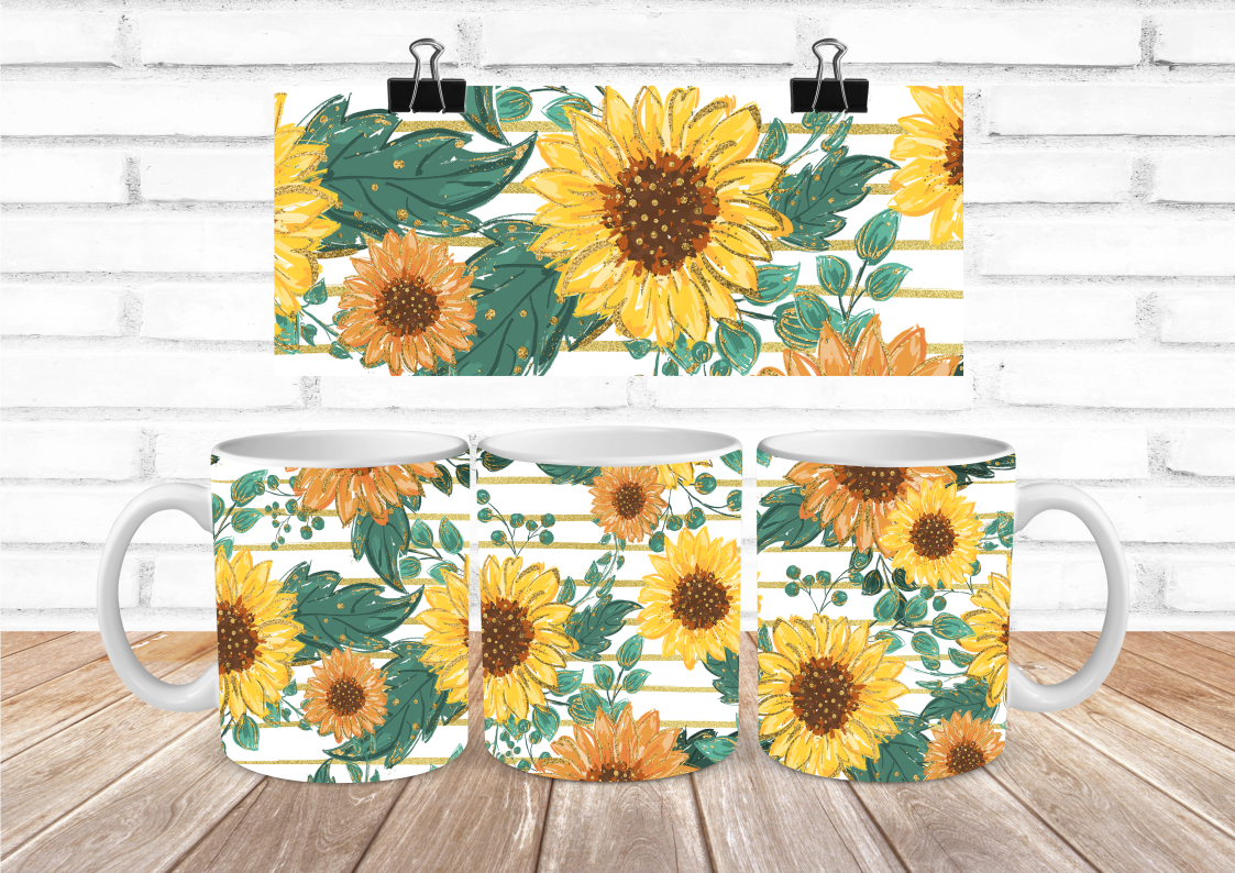 Sunflower Sublimation 11oz Coffee Mug