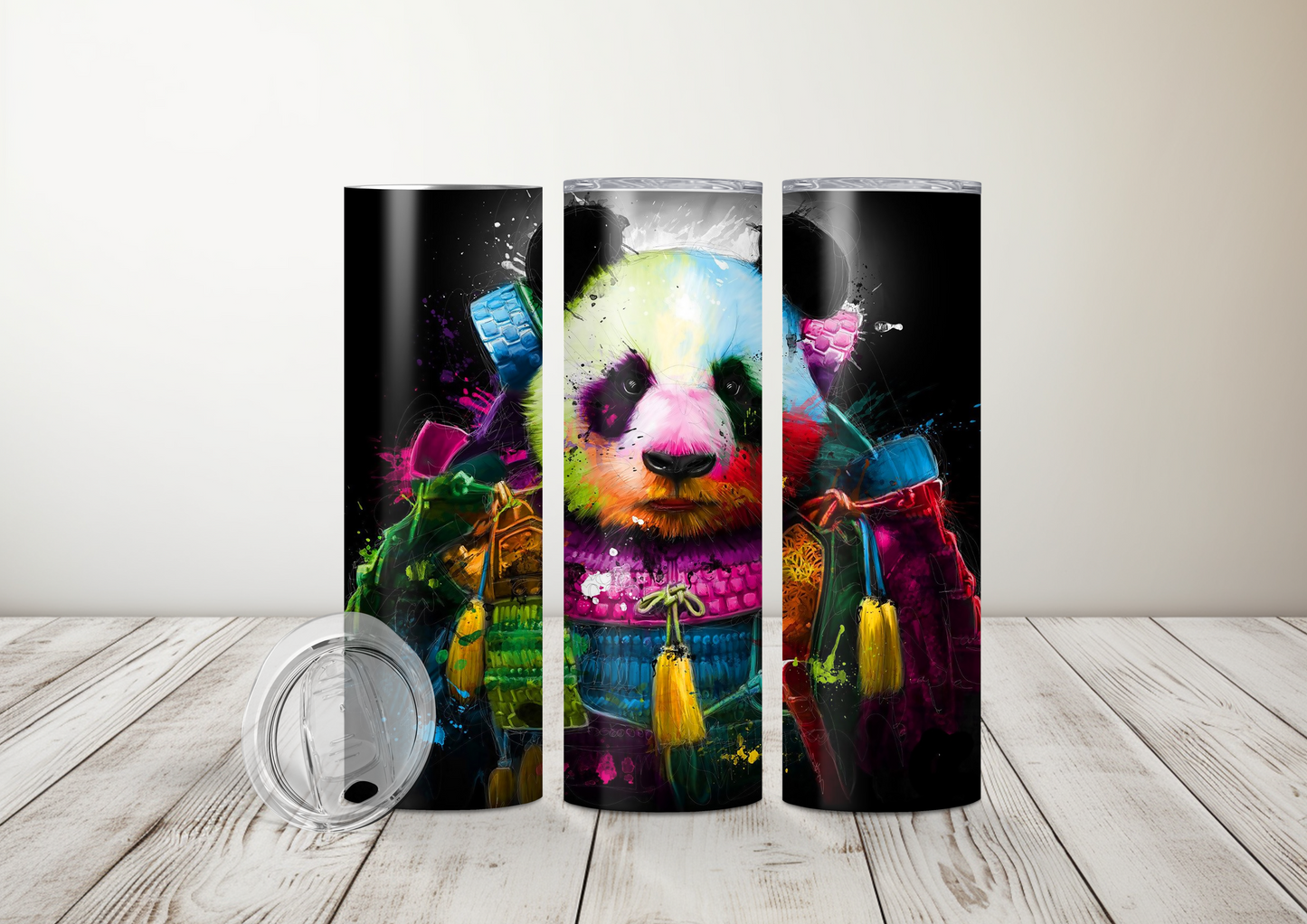 Artistic Trippy Panda Sublimation 20oz Tumbler